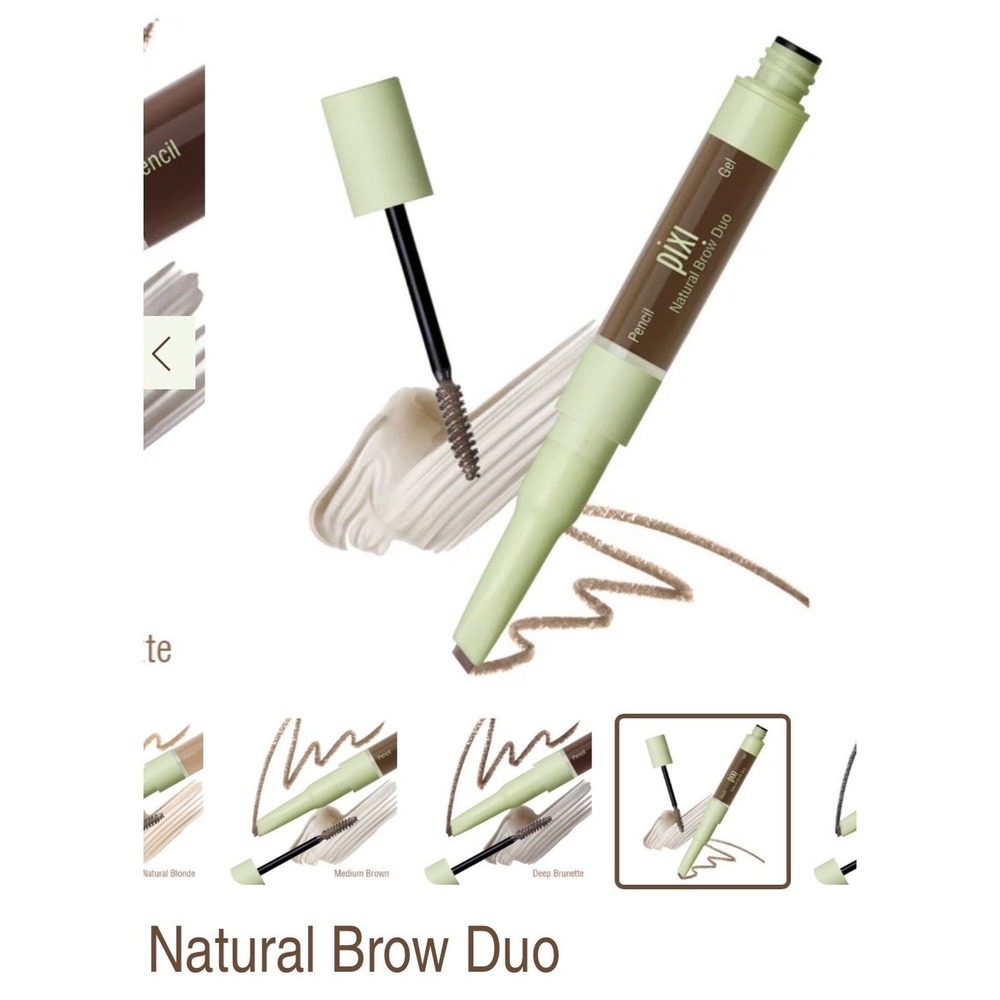 Pixi by Petra Natural Brow Duo 2-in-1 Pencil & Gel Natural Brown Waterproof 0305